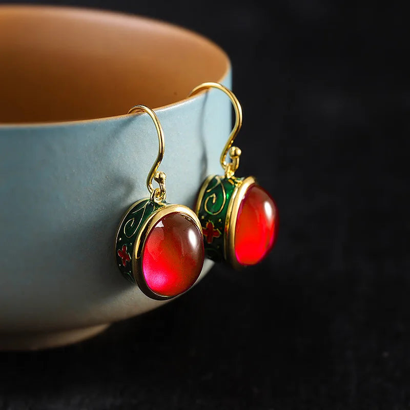 Ancient Gold Carnelian Enamel Ring – Bridal & Festive Jewellery