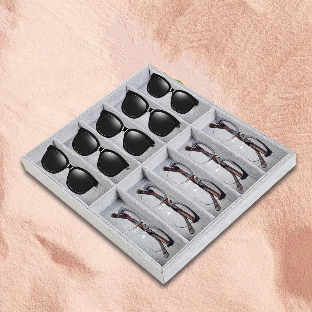 10-Grid Sunglasses & Glasses Display Organizer Tray