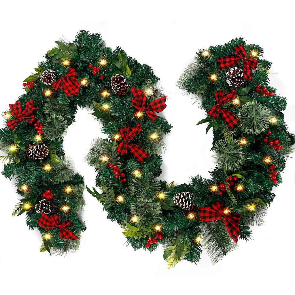 270cm 50-light Christmas Tree Decoration Artificial Plants Light String Ornaments Outdoor Room Table Fake Plants Decoration