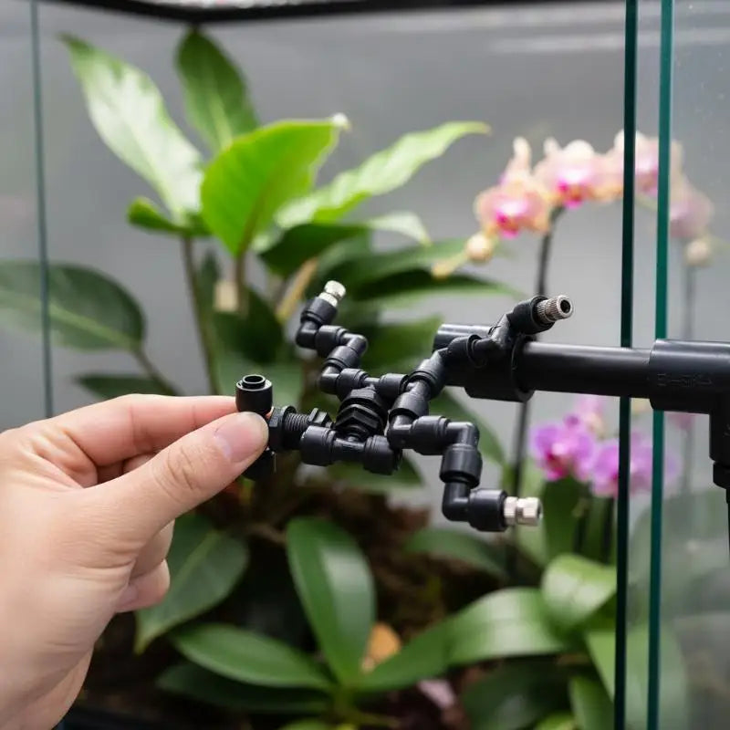 360° Reptile Mist Sprinkler – Adjustable Fogger for Frogs & Geckos