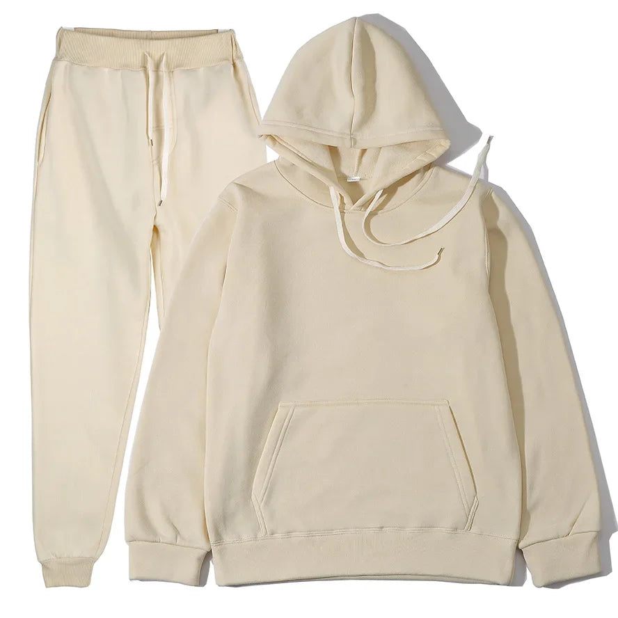 Men's & Women's 2-Piece Sports Tracksuit – Hoodie & Sweatpants Set