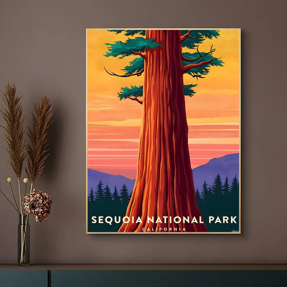 Natural Art Sequoia National Park Poster HD Waterproof Self-Adhesive Wall Art – Multi-Scene Use, Top Gift Pick