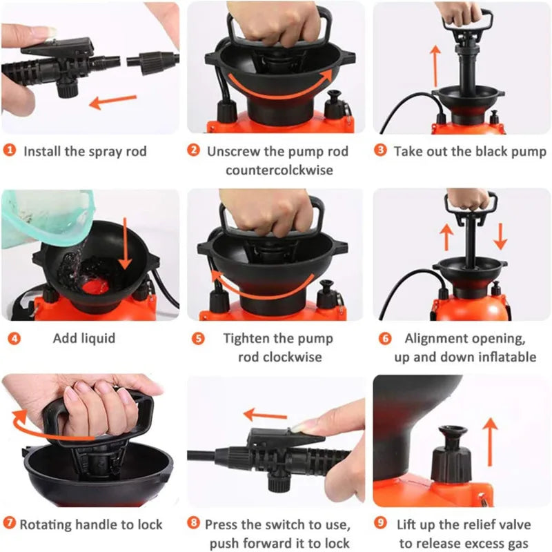 5L Hand Pump Pressure Sprayer for Garden & Lawn