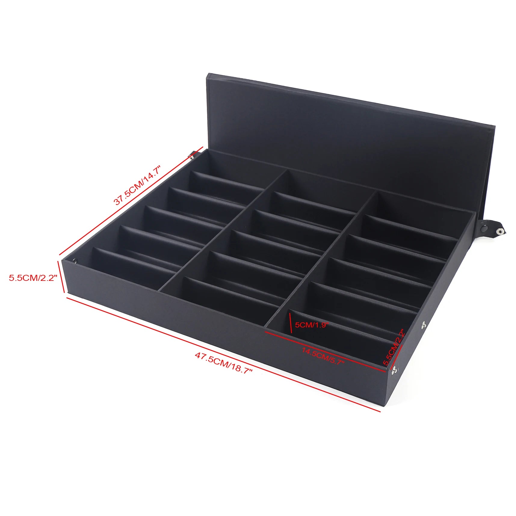 18-Slot Sunglasses Organizer – Multiple Eyewear Display & Storage Case
