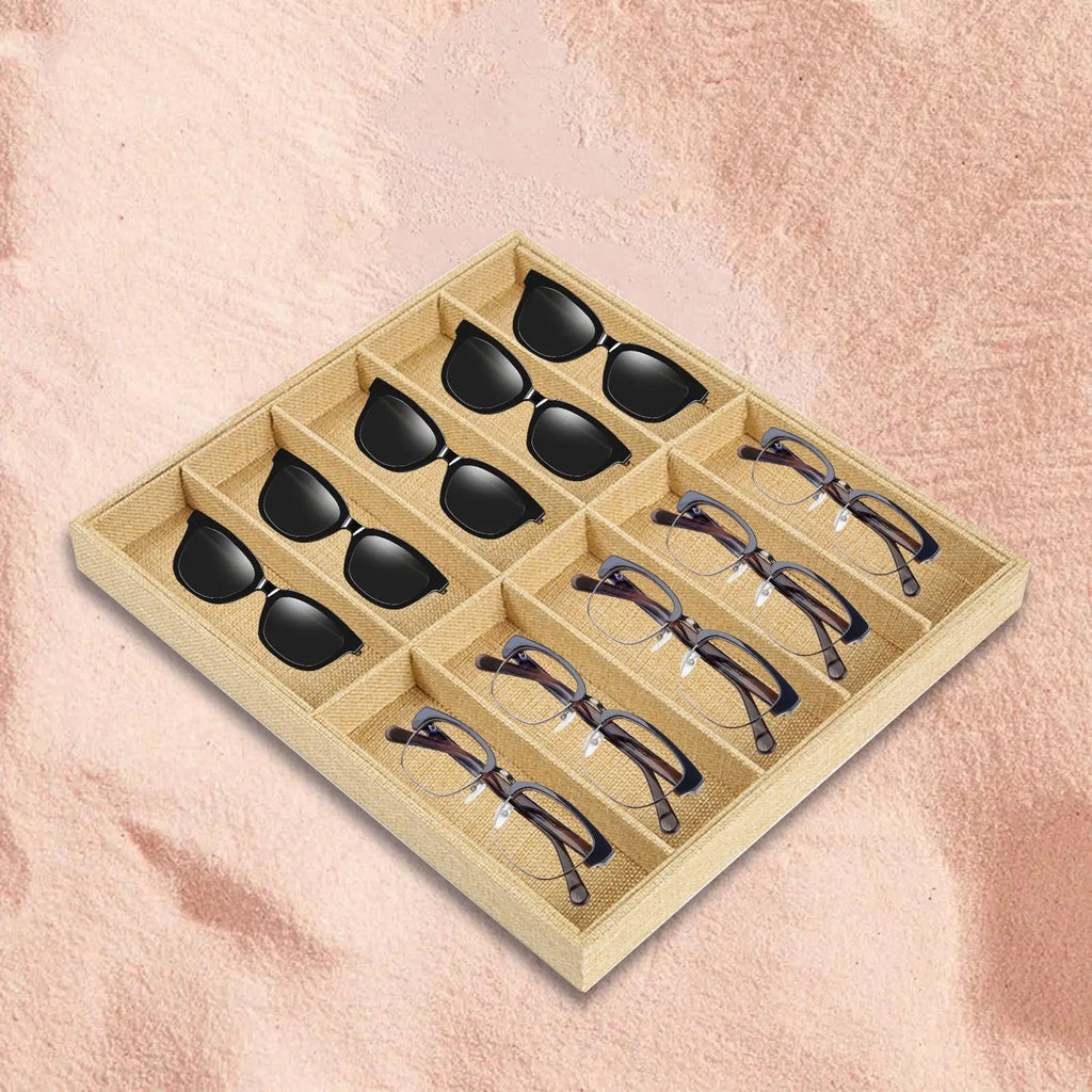 10-Grid Sunglasses & Glasses Display Organizer Tray