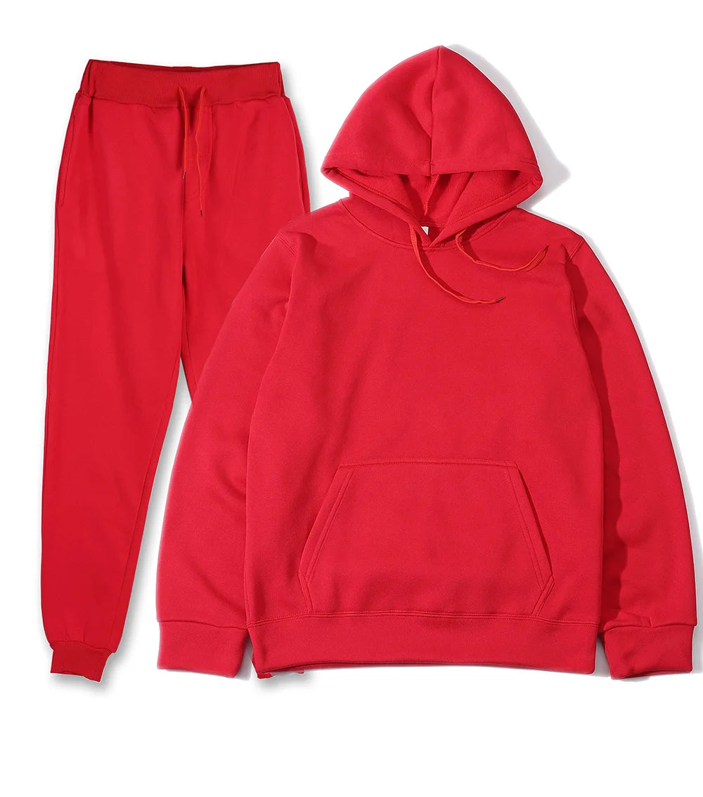 Men's & Women's 2-Piece Sports Tracksuit – Hoodie & Sweatpants Set