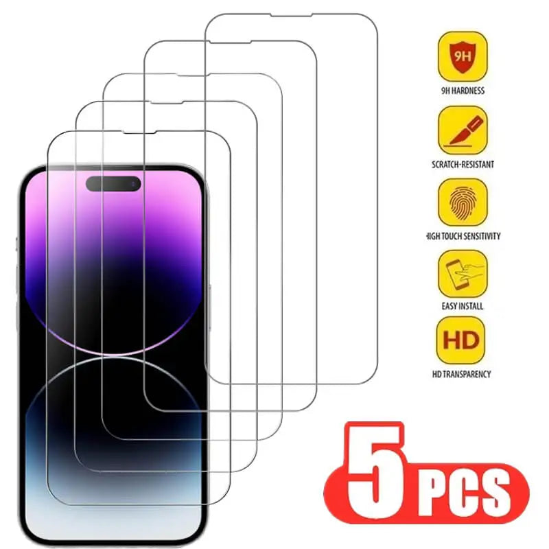 Tempered Glass Screen Protector for iPhone 11–17 Series