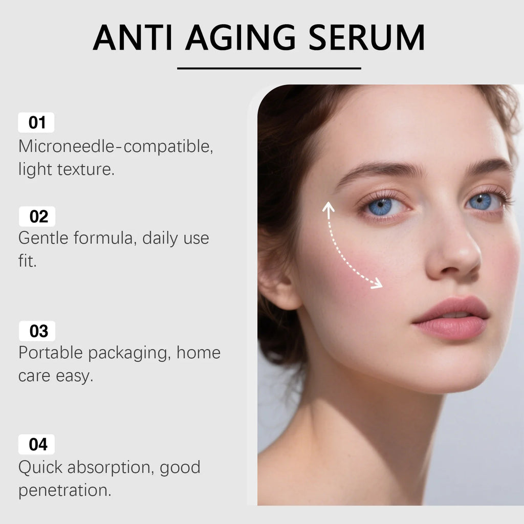 Anti-Aging Microneedle Roller Serum Pore Refining Resurfacing Hydrating Skincare Quick Absorption with Roller Head Essence