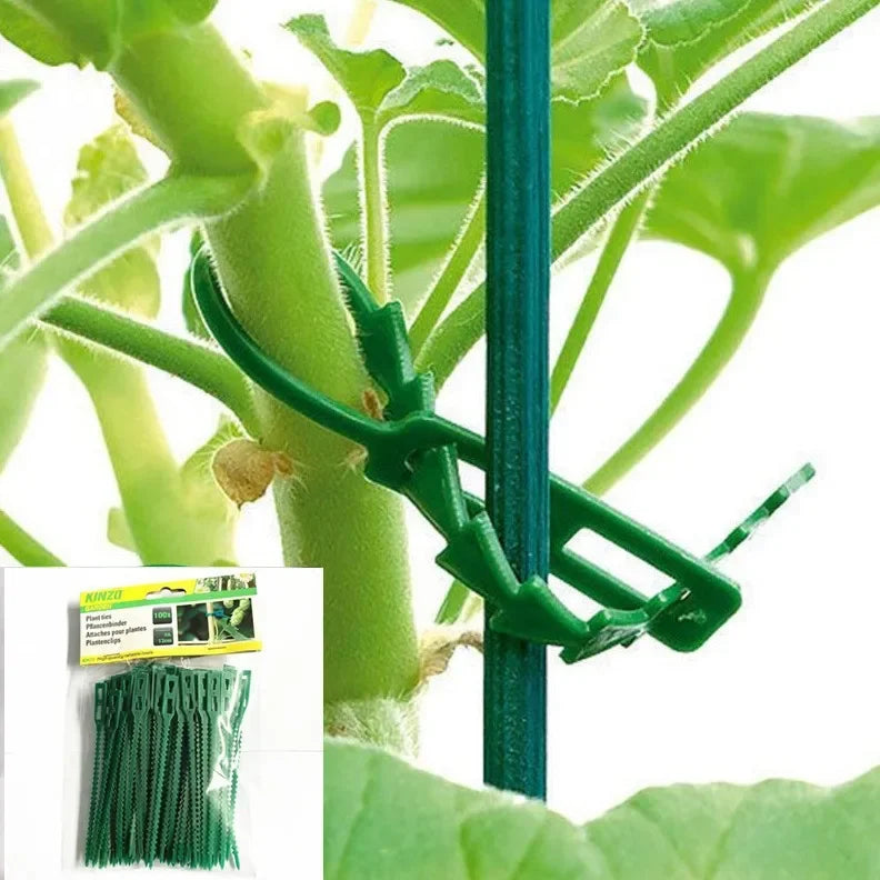Reusable Garden Cable Ties Plant Vine Tree Shrubs Support Fastener Locking Nylon Adjustable Zipper Cables Ties Organizer Tools