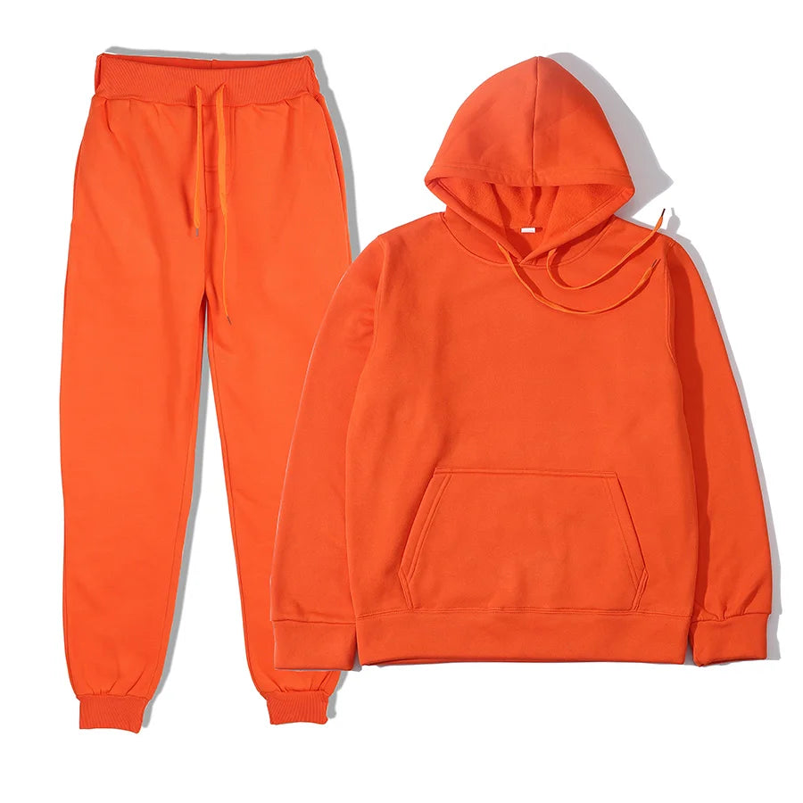 Men's & Women's 2-Piece Sports Tracksuit – Hoodie & Sweatpants Set