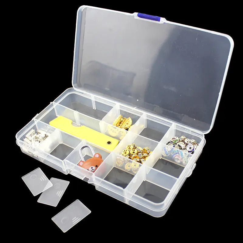 Jewelry Organizer Box – 10/15/24 Compartments for Beads & Accessories