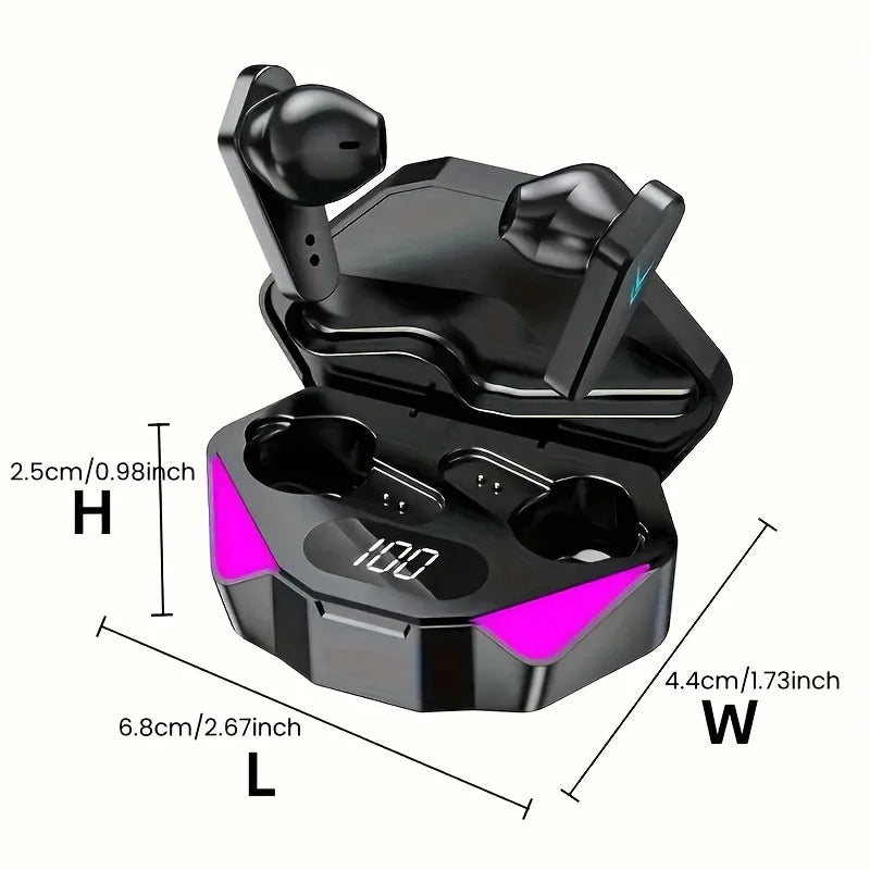 X15 TWS Wireless Bluetooth Earbuds – LED Display, Noise Cancelling with Mic