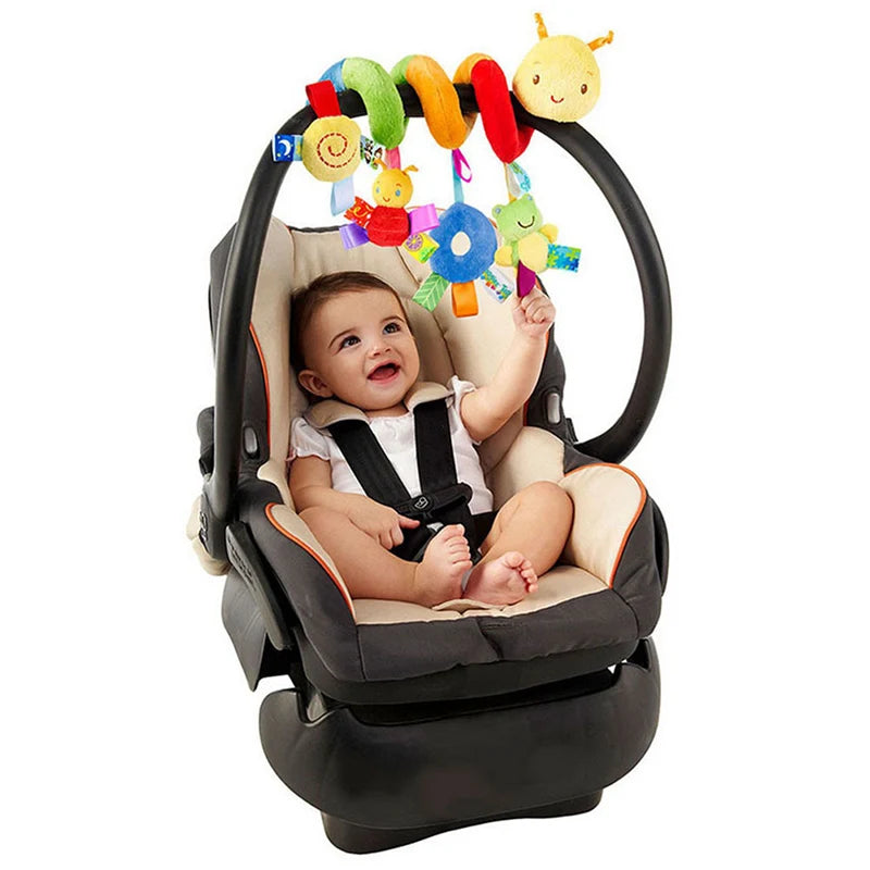 Baby Sensory Hanging Rattles Soft Learning Toy Plush Animals Stroller Infant Car Bed Crib with Teether for Bebe Babies Toddlers