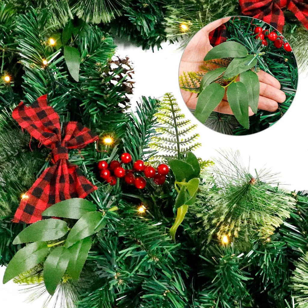 270cm 50-light Christmas Tree Decoration Artificial Plants Light String Ornaments Outdoor Room Table Fake Plants Decoration