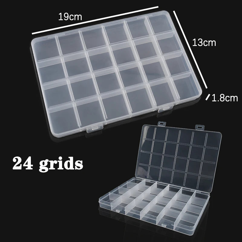Jewelry Organizer Box – 10/15/24 Compartments for Beads & Accessories