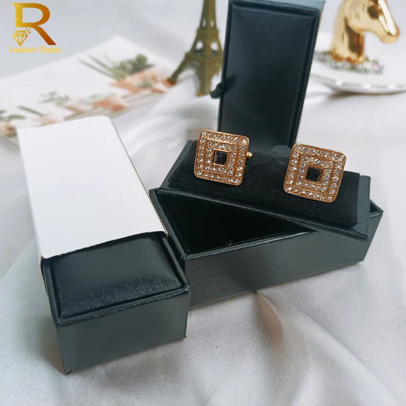 Leather Cufflinks Gift Box – Elegant Jewellery Storage Case