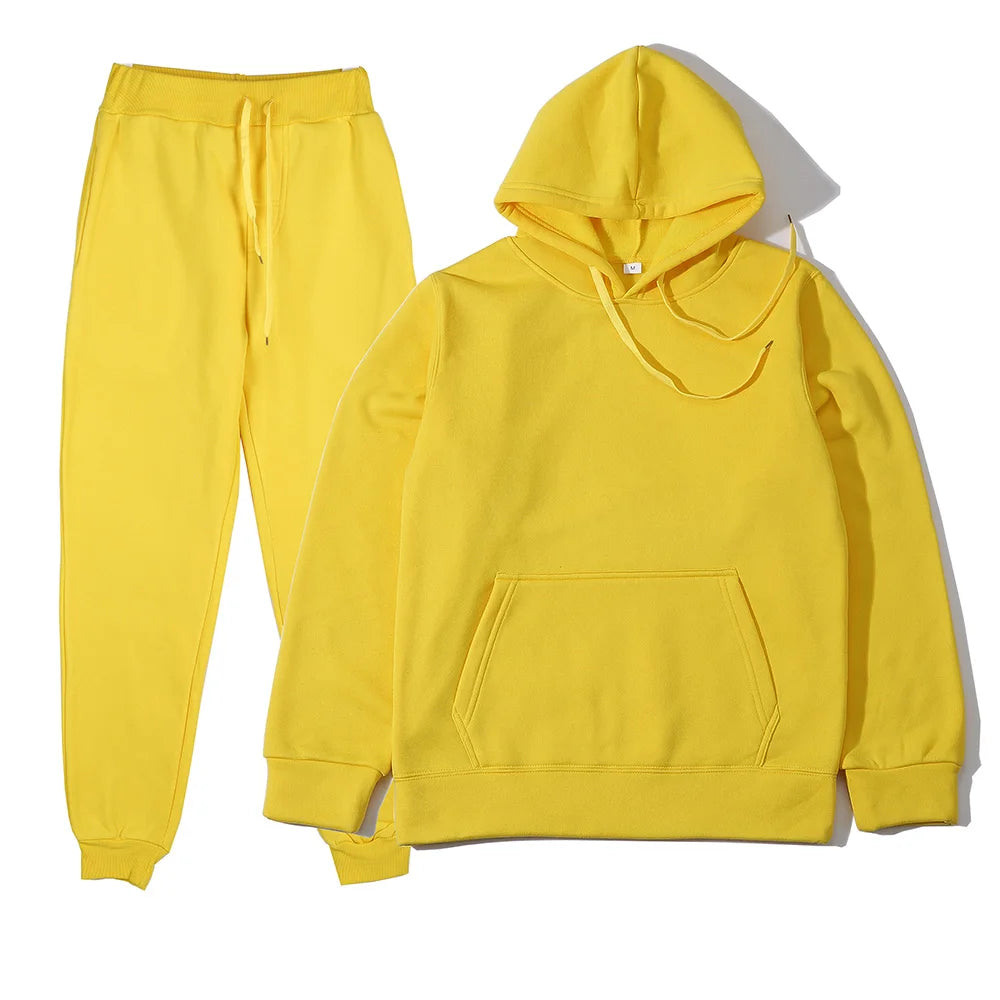 Men's & Women's 2-Piece Sports Tracksuit – Hoodie & Sweatpants Set