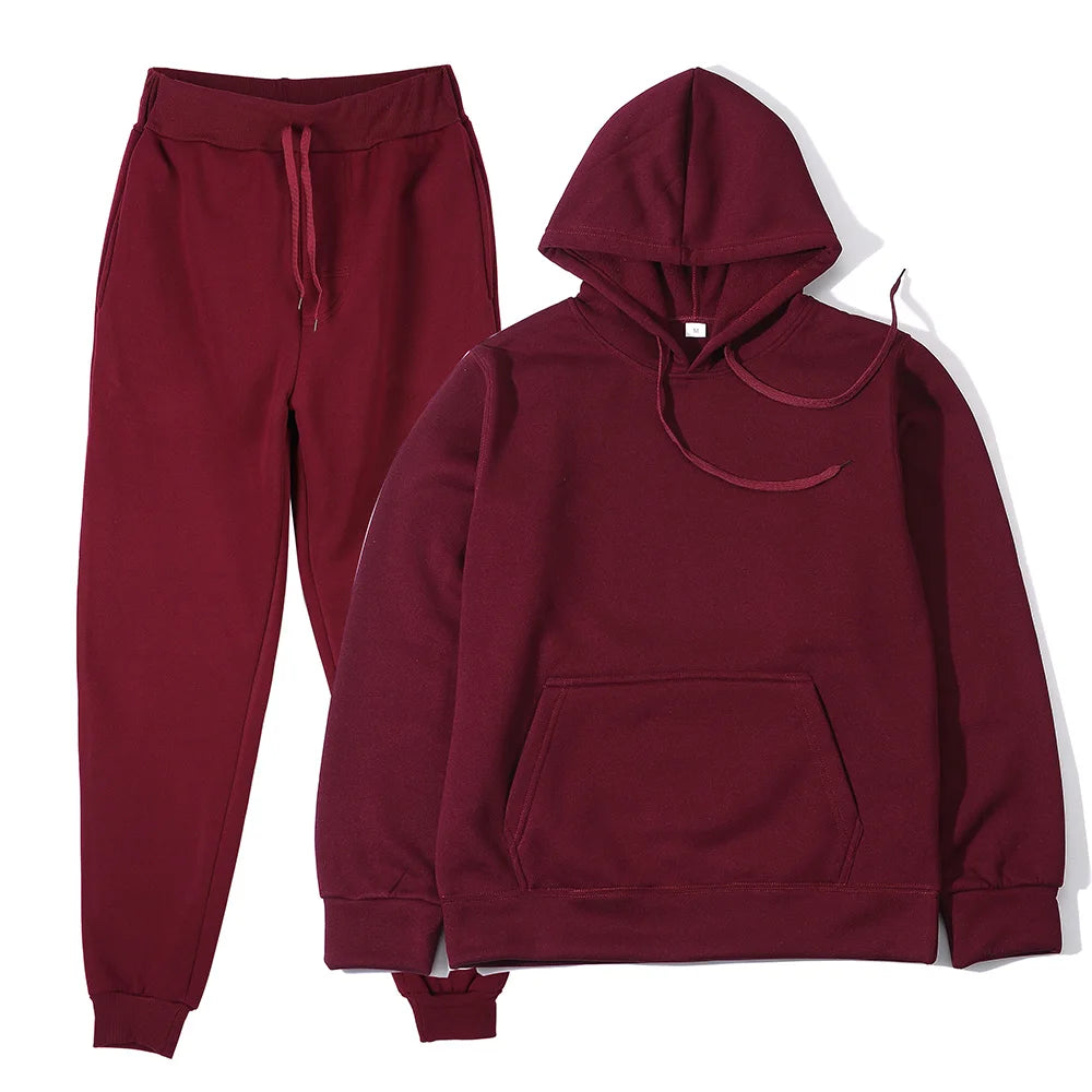 Men's & Women's 2-Piece Sports Tracksuit – Hoodie & Sweatpants Set