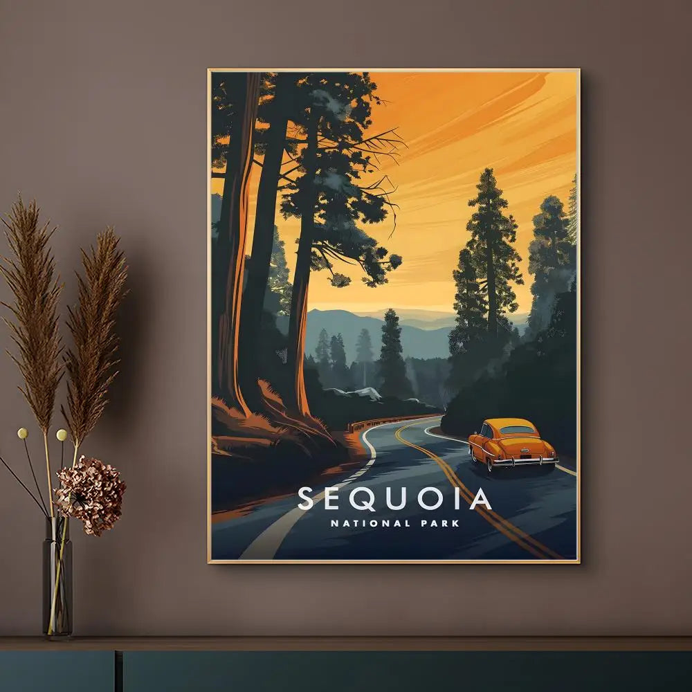 Natural Art Sequoia National Park Poster HD Waterproof Self-Adhesive Wall Art – Multi-Scene Use, Top Gift Pick