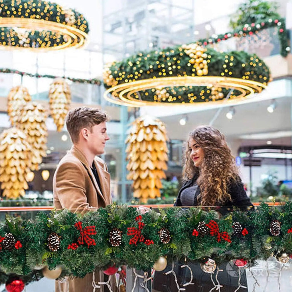 270cm 50-light Christmas Tree Decoration Artificial Plants Light String Ornaments Outdoor Room Table Fake Plants Decoration