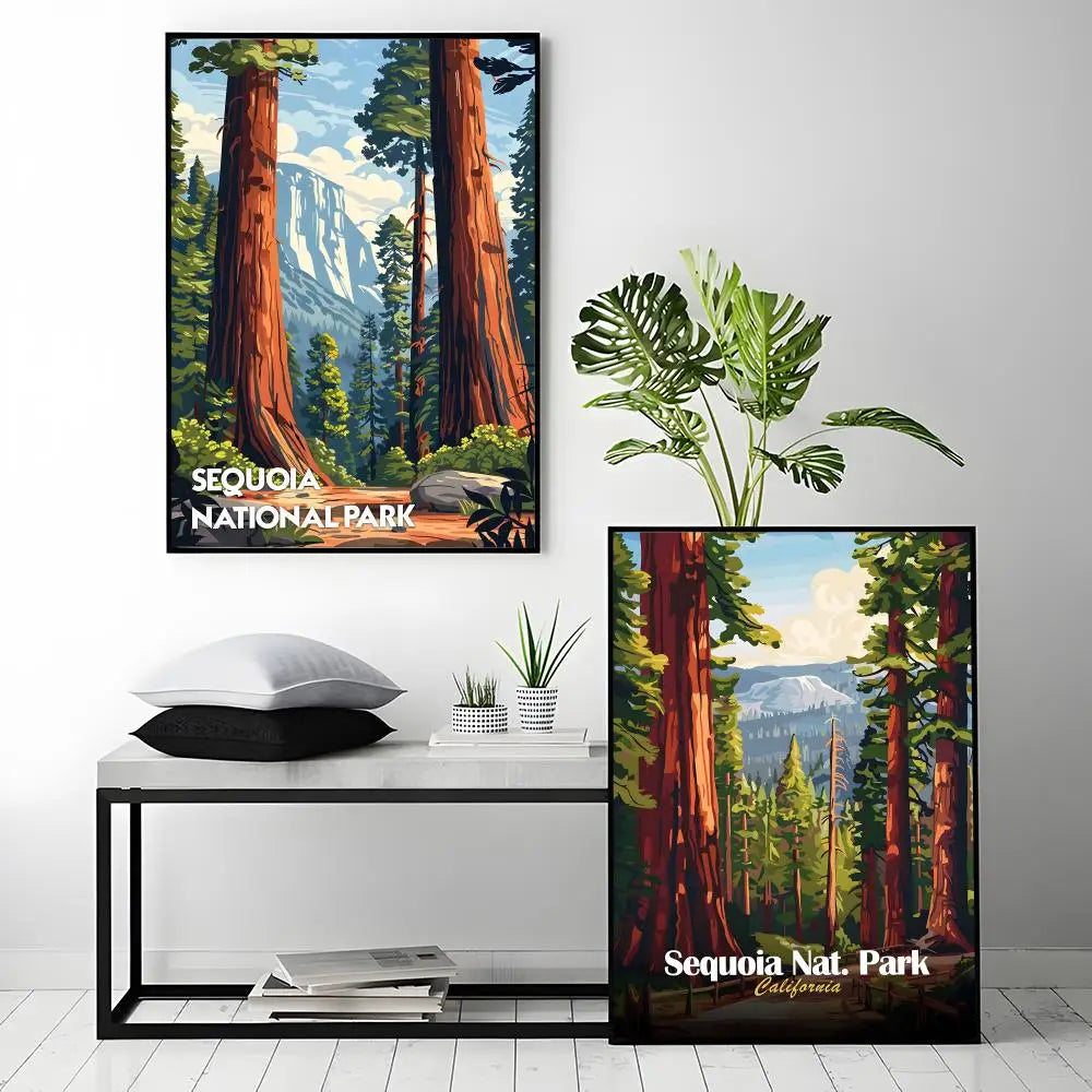 Natural Art Sequoia National Park Poster HD Waterproof Self-Adhesive Wall Art – Multi-Scene Use, Top Gift Pick