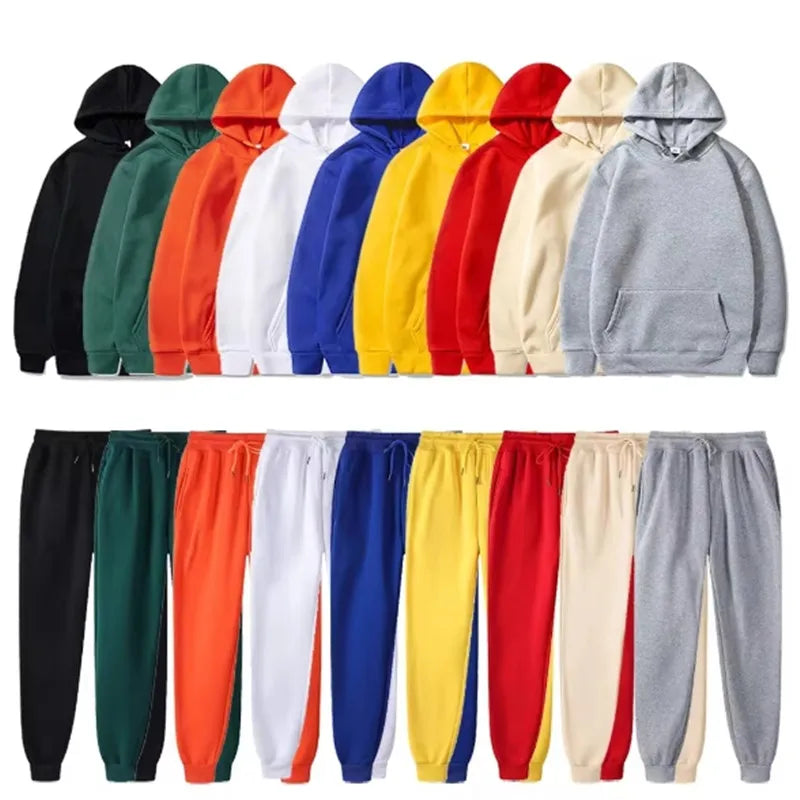Men's & Women's 2-Piece Sports Tracksuit – Hoodie & Sweatpants Set