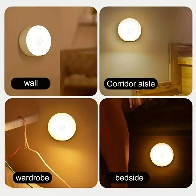 Motion Sensor Night Light – Wireless LED Detector Lamp for Bedroom & Staircase