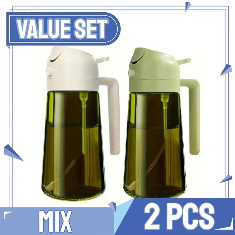 2in1 Kitchen Spray Oil Dispenser Oil Sprayer Polisher Or Only Brush Spray for Air Fryer Salad Grilling Roasting Cooking Kitchen