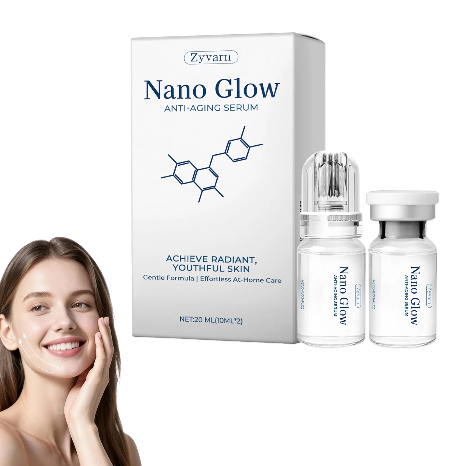 Anti-Aging Microneedle Roller Serum Pore Refining Resurfacing Hydrating Skincare Quick Absorption with Roller Head Essence