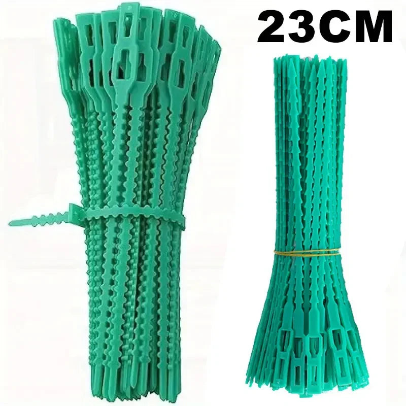 Reusable Garden Cable Ties Plant Vine Tree Shrubs Support Fastener Locking Nylon Adjustable Zipper Cables Ties Organizer Tools