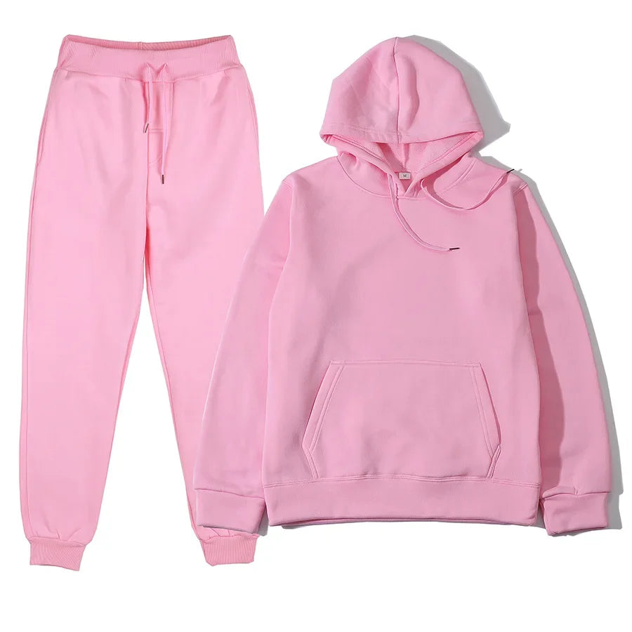 Men's & Women's 2-Piece Sports Tracksuit – Hoodie & Sweatpants Set