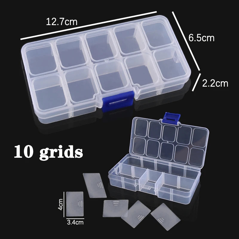 Jewelry Organizer Box – 10/15/24 Compartments for Beads & Accessories