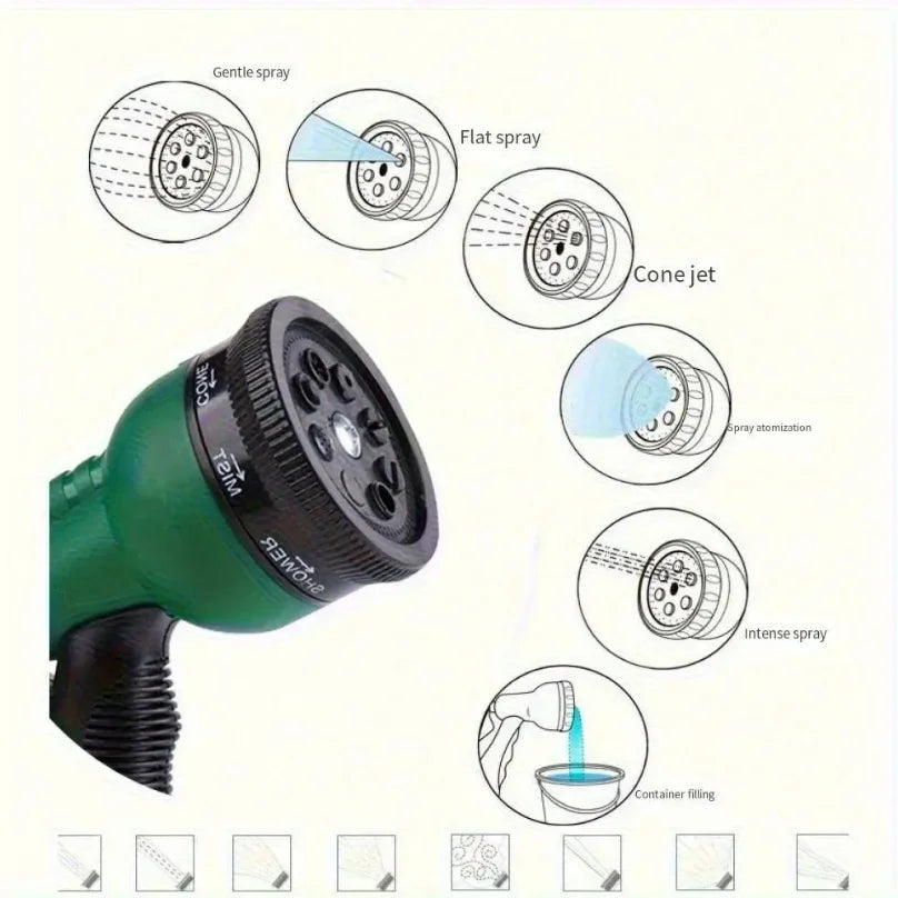 8-Mode High Pressure Garden Water Gun Nozzle