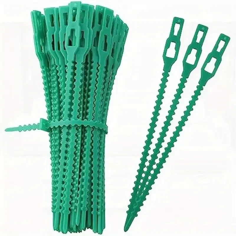 Reusable Garden Cable Ties Plant Vine Tree Shrubs Support Fastener Locking Nylon Adjustable Zipper Cables Ties Organizer Tools