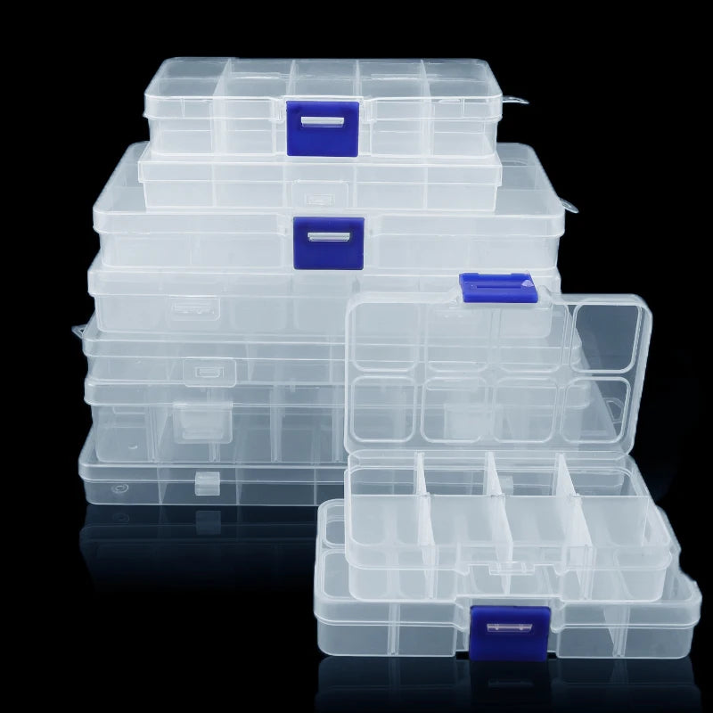 Jewelry Organizer Box – 10/15/24 Compartments for Beads & Accessories