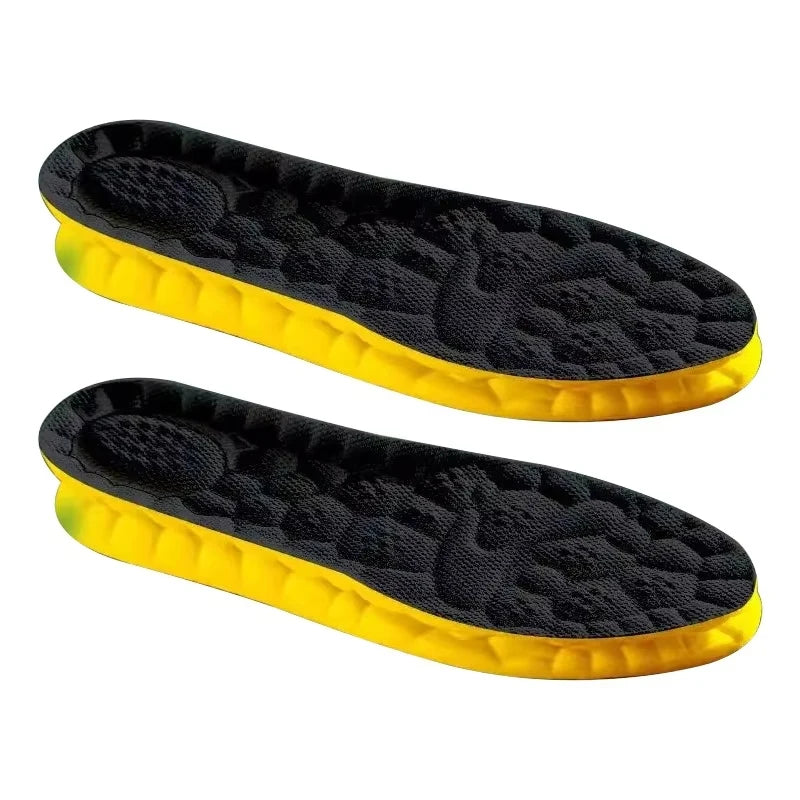 4D Cloud Technology PU Sole Sports Insoles For Shoes Soft Breathable Shock Absorption Cushion Running Orthopedic Care Insoles