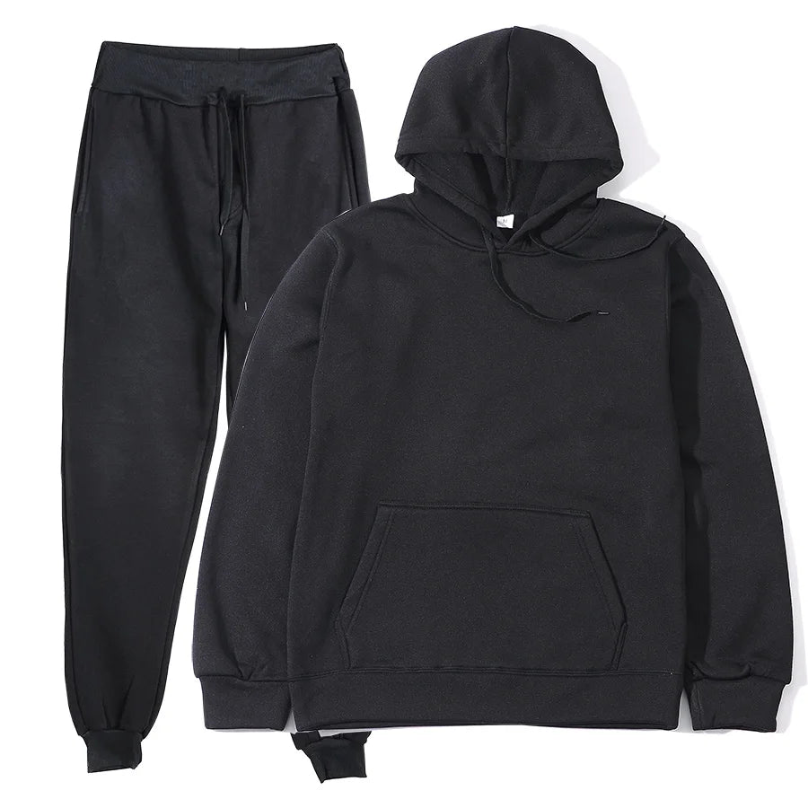 Men's & Women's 2-Piece Sports Tracksuit – Hoodie & Sweatpants Set