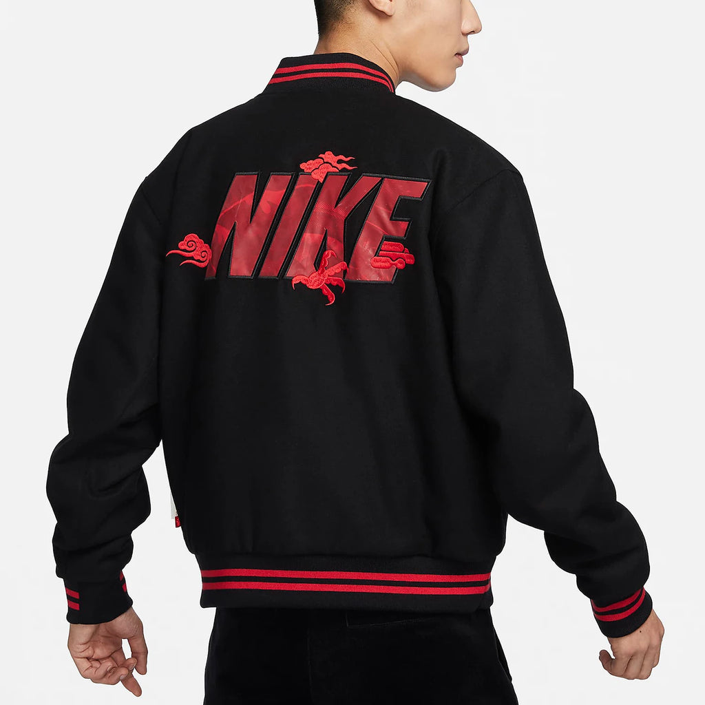 Nike Official Genuine Dragon Year Men's Sport Casual Loose Jacket Baseball Jersey FZ6372-010