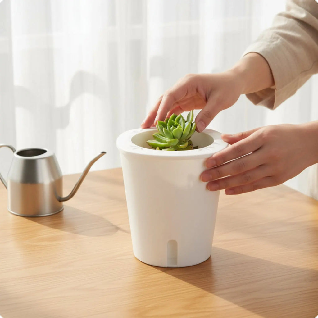 Self-Watering Planter – Large Outdoor Garden Pot with Water Reservoir